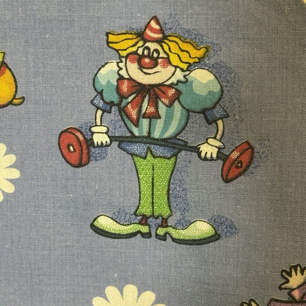 MHD Scrubs Clown Top Unisex XL Blue Cotton Poly 3 Pockets V-Neck Short Sleeves - Picture 5 of 13